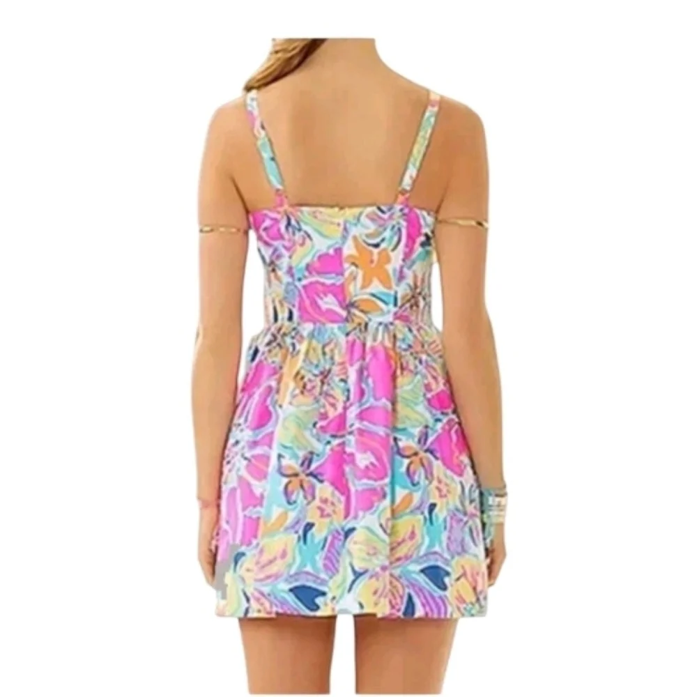 Lilly Pulitzer Christine Coral Reef Im So Jelly Fit & Flare Dress Size 10